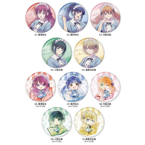 『女神のカフェテラス』メタリック缶バッジ /01 全10種【BOX】【202408再販】